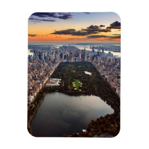Magnet Flexible Vue aérienne de Central Park au coucher du soleil