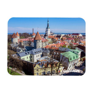 Magnet Flexible Vue aérienne du centre de Tallinn