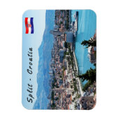 Magnet Flexible Vue aérienne du front de mer de la ville de Split, (Vertical)
