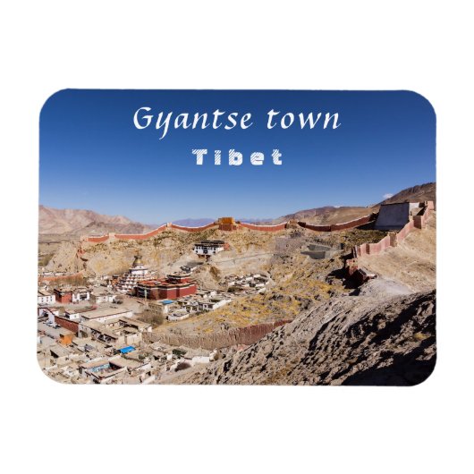 Magnet Flexible Vue aérienne du monastère de Gyantse & Palcho - Ti (Horizontal)
