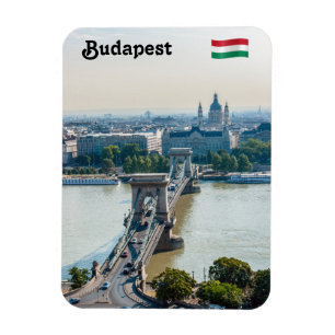 Magnet Flexible Vue aérienne du Pont des Chaînes - Budapest