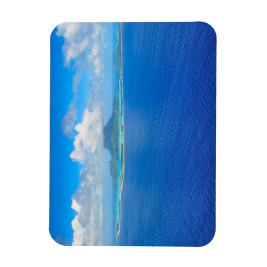 Magnet Flexible Vue aérienne sur l'aimant rectangulaire Bora Bora (Vertical)