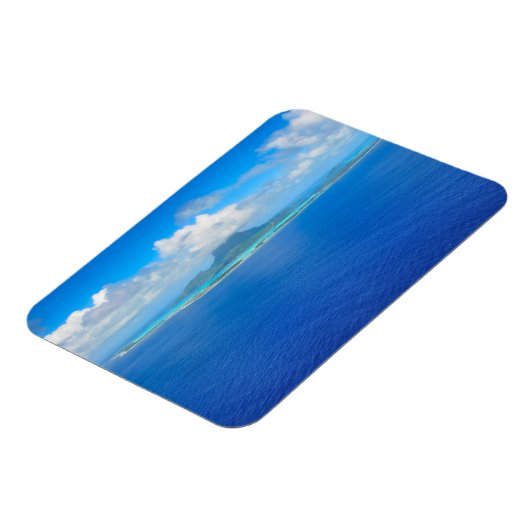 Magnet Flexible Vue aérienne sur l'aimant rectangulaire Bora Bora (Côté Gauche)