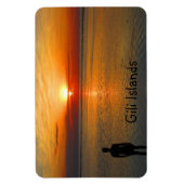 Magnet Flexible vue coucher de soleil sur les îles gili (Vertical)