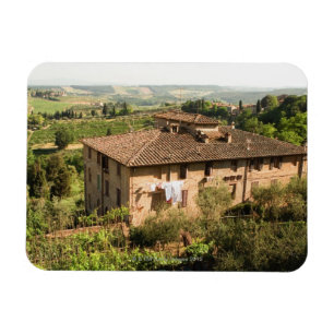 Magnet Flexible Vue courbe d'un bâtiment, San Gimignano,