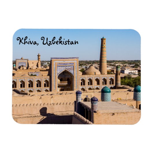 Magnet Flexible Vue de Citadel Kunya-ark - Khiva, Ouzbékistan (Horizontal)