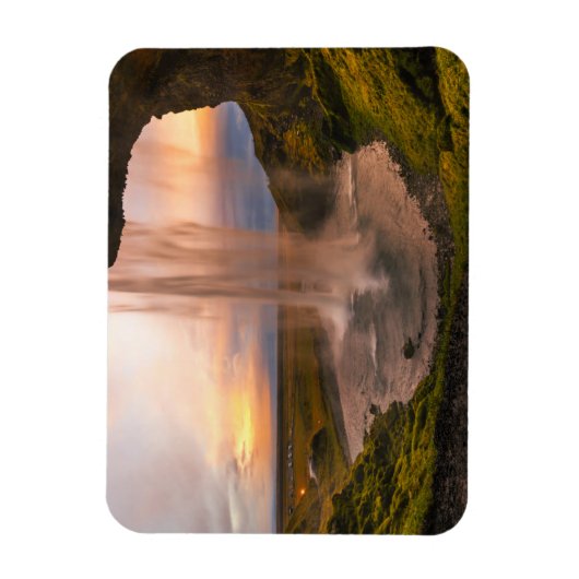 Magnet Flexible Vue de la cascade Islande Seljalandsfoss (Vertical)
