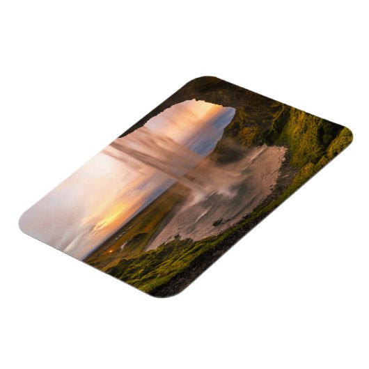 Magnet Flexible Vue de la cascade Islande Seljalandsfoss (Côté Gauche)