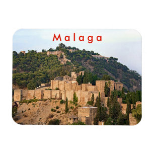 Magnet Flexible Vue de la forteresse d'Alcazaba à Malaga