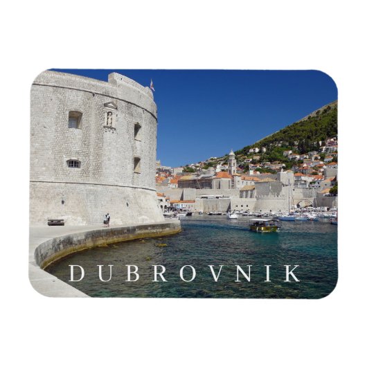 Magnet Flexible Vue de la forteresse Dubrovnik aimant frigo (Horizontal)