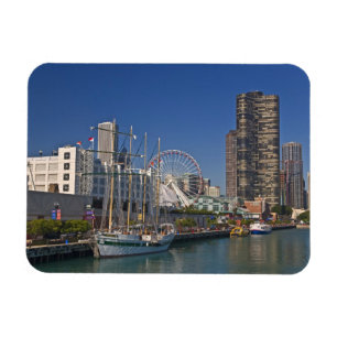 Magnet Flexible Vue de la Marine Pier 2 de Chicago