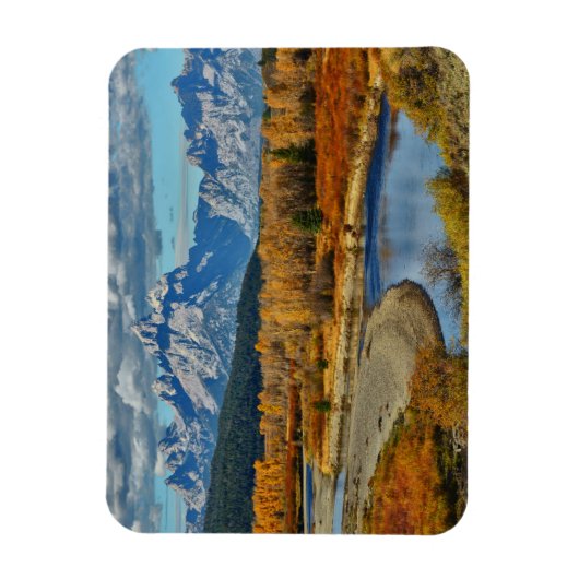 Magnet Flexible Vue de la rivière Grand Teton Mountains à l'automn (Vertical)