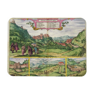 Magnet Flexible Vue de l'Alhambra, de 'Civitates Orbis Terrar