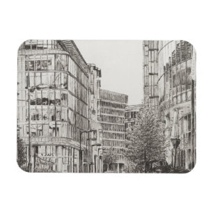 Magnet Flexible Vue de Manchester Deansgate de cafe.2010