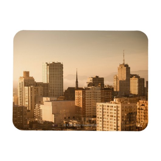 Magnet Flexible Vue de Nob Hill à San Francisco, avec le brouillar (Horizontal)