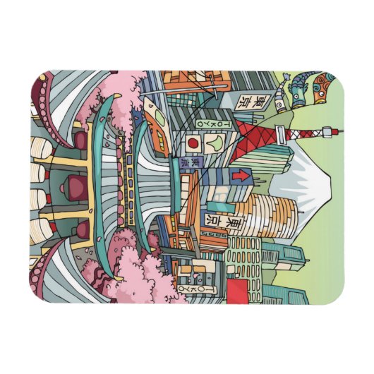 Magnet Flexible Vue de Tokyo (Horizontal)