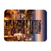 Magnet Flexible Vue d'ensemble de Boston la nuit (Horizontal)