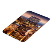 Magnet Flexible Vue d'ensemble de Boston la nuit (Côté Gauche)