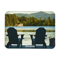 Vue des chaises Adirondack dans les Adirondacks, N