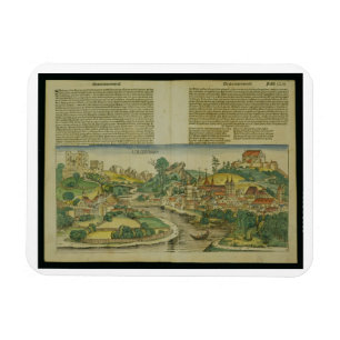 Magnet Flexible Vue d'oeil d'oiseau de Salzbourg de Nuremberg Chr