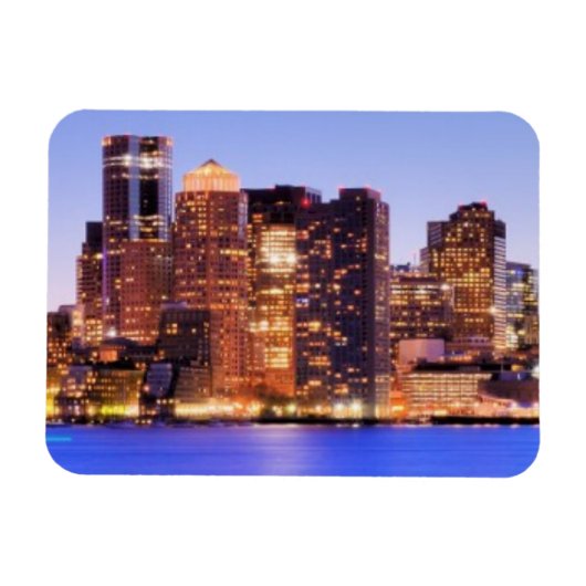 Magnet Flexible Vue du quartier financier du centre de Boston (Horizontal)