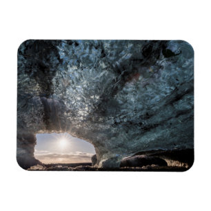 Magnet Flexible Vue d'une grotte de glace, Islande