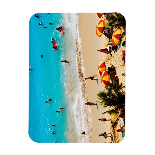 Magnet Flexible Vue Élevée Sur La Plage De Waikiki, Honolulu (Vertical)