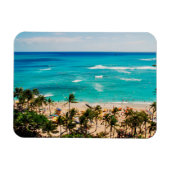 Magnet Flexible Vue Élevée Sur La Plage De Waikiki, Honolulu 2 (Horizontal)