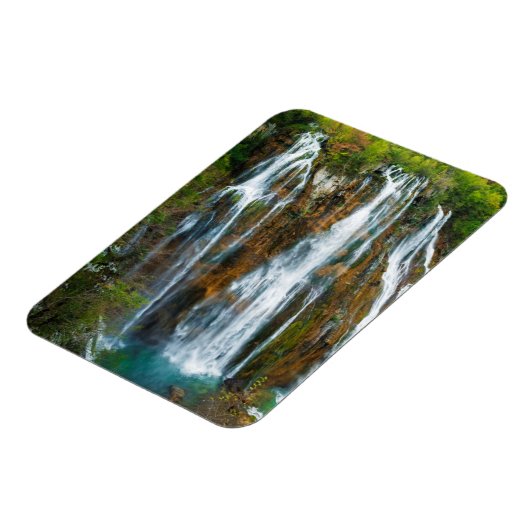 Magnet Flexible Vue en hauteur sur la cascade, Croatie (Côté Gauche)