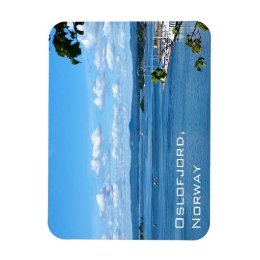 Magnet Flexible Vue estivale d'Oslofjord depuis Oslo, Norvège (Vertical)