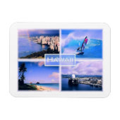 Magnet Flexible Vue Honolulu - Le Perouse - Lanikai Beach Oahu - (Horizontal)