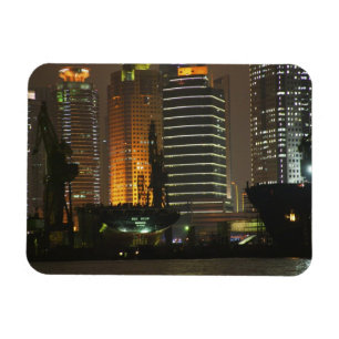 Magnet Flexible Vue nocturne des tours de Pudong New Area par