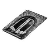 Magnet Flexible Vue noir et blanc des pots de fleurs et de fenêtre (Côté Gauche)