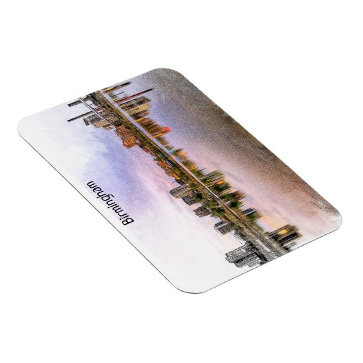 Magnet Flexible Vue panoramique de Birmingham Angleterre (Côté Droit)