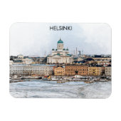 Magnet Flexible Vue panoramique de Helsinki Finlande (Horizontal)