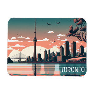 Magnet Flexible Vue panoramique de la ville de Toronto Ontario