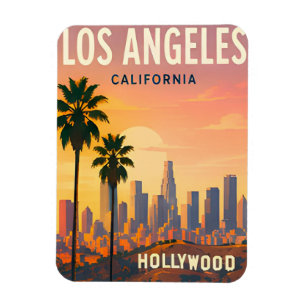 Magnet Flexible Vue panoramique de Los Angeles et Hollywood Hills