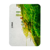 Magnet Flexible Vue panoramique Lima Pérou aquarelle (Vertical)