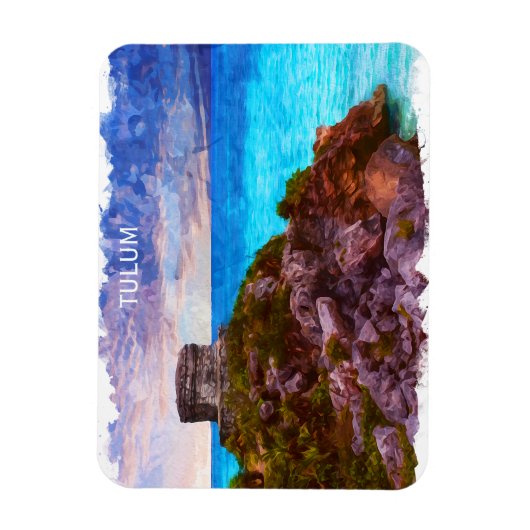 Magnet Flexible Vue panoramique Tulum Mexico (Vertical)