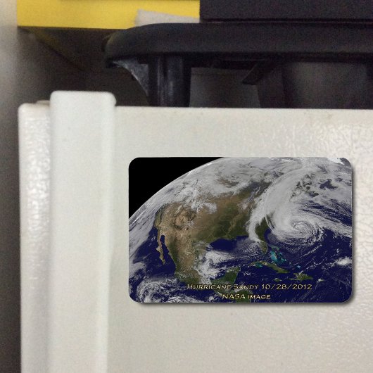 Magnet Flexible Vue satellite de l'ouragan Sandy
