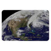 Magnet Flexible Vue satellite de l'ouragan Sandy (Horizontal)