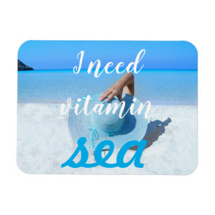 Magnet Flexible Vue sur la plage // J'ai besoin de la mer de vitam