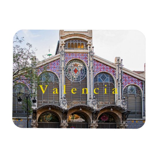 Magnet Flexible Vue sur le Marché Central de Valence. (Horizontal)