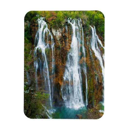 Magnet Flexible Vue surélevée d'une cascade, Croatie (Vertical)