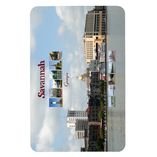 Magnet Flexible Vues de Savannah, Géorgie (Vertical)