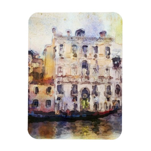 Magnet Flexible Vues de Venise fait dans l'aquarelle artistique (Vertical)