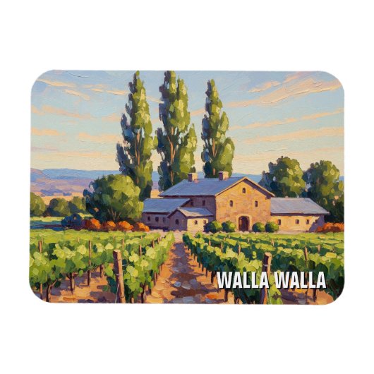 Magnet Flexible Walla Walla Washington Travel (Horizontal)