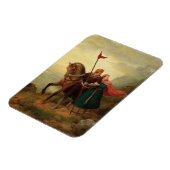 Magnet Flexible Walther et Hildegund fuient avec leur cheval (Côté Gauche)