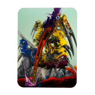 Magnet Flexible Warlus Art Visuel Jaune Rouge Bleu Élégant