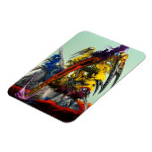 Magnet Flexible Warlus Art Visuel Jaune Rouge Bleu Élégant (Côté Gauche)